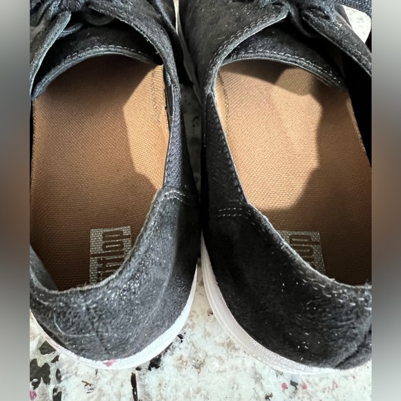 Womens Fitflop Sneakers Lace Up Valentia Metallic Black Shoes AB4-001 - Picture 10 of 13